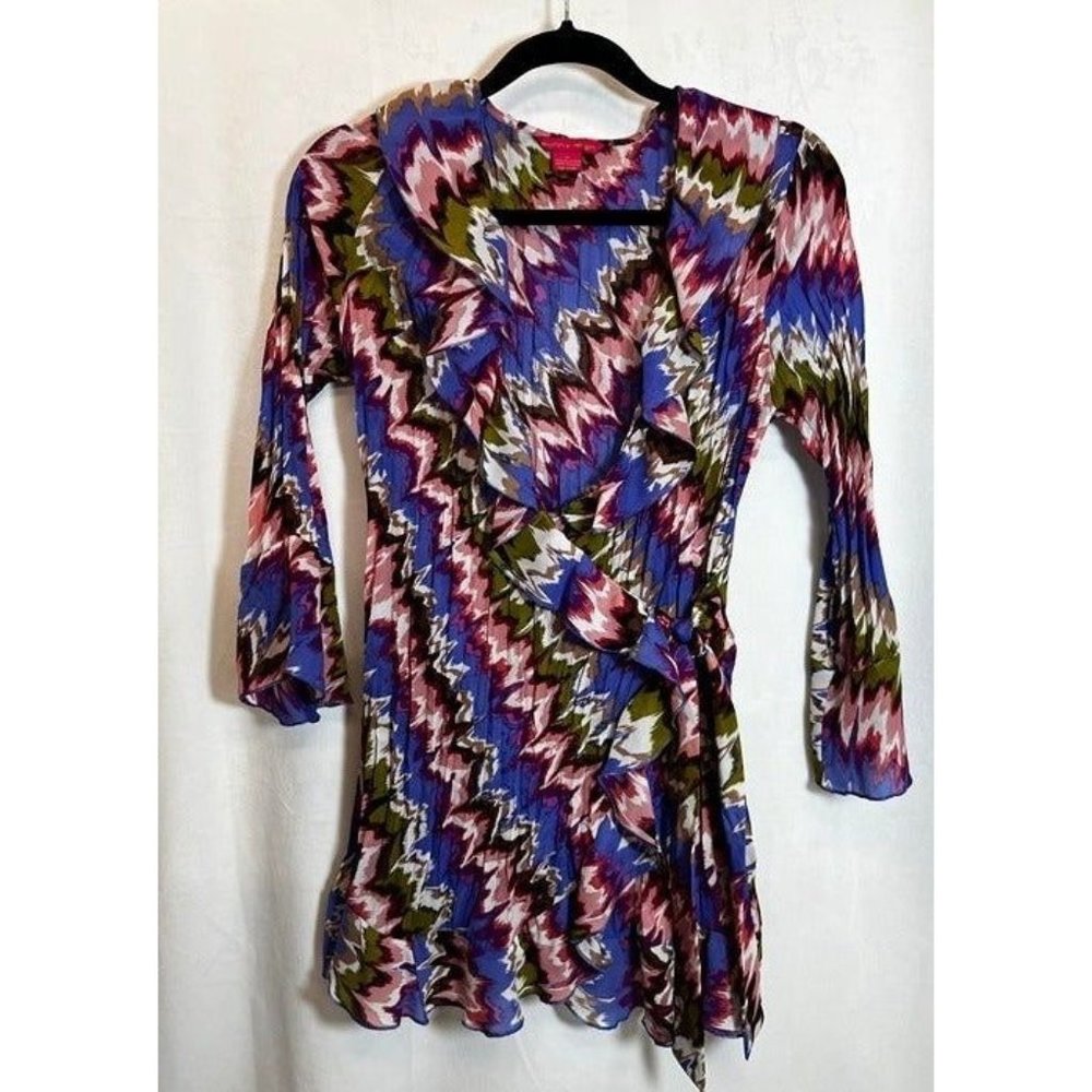 Sunny Leigh ruffle tie front blouse